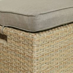 6pc Outdoor Wicker Conversation Set With Arm Chairs, Sofa, Ottomans & Coffee Table - Brown - GODEER -Quality Garden Outdoor Store GUEST af206faa c165 417e 8590 38f521d63a0c