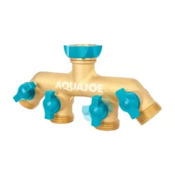 Aqua Joe AJ-FS4W Solid Brass 4-Connection Garden Hose Splitter -Quality Garden Outdoor Store GUEST af290a6e 6353 431f 8f69 82f5019552f6