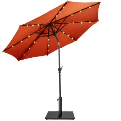 Costway 10ft Solar Lights Patio Umbrella Outdoor W/ 36 LBS Steel Umbrella Stand -Quality Garden Outdoor Store GUEST afa96b20 b942 414f ad03 d83531ea1b04