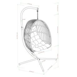 Toluca Hanging Outdoor Boho Egg Chair With Cushion - Saracina Home -Quality Garden Outdoor Store GUEST b0198d06 b098 4685 beec 4fa58d027b8d