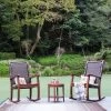 Clayton Solid Wood & Wicker Outdoor Rocking Chair - Cambridge Casual