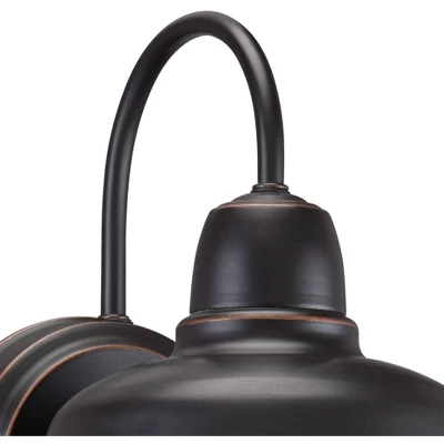 John Timberland Urban Barn Rustic Industrial Farmhouse Outdoor Wall Light Fixtures Set Of 2 Oil Rubbed Bronze Gooseneck Arm 11 1/4" For Post Exterior 2 John Timberland Urban Barn Rustic Industrial Farmhouse Outdoor Wall Light Fixtures Set Of 2 Oil Rubbed Bronze Gooseneck Arm 11 1/4" For Post Exterior - Image 2