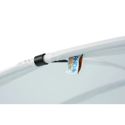 Sea Breeze Luxury Steel Frame Lounger With Canopy - Blue Wave 4 Sea Breeze Luxury Steel Frame Lounger With Canopy - Blue Wave - Image 4