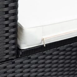 9pc Wicker Patio Set With Cushions - Black/Beige - GODEER -Quality Garden Outdoor Store GUEST b1cebd74 4d94 42cd ad4f 9ba949588e45