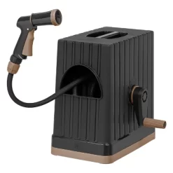 IRIS All-In-One Hideaway Sun Protective Portable And Retractable Hose Reel For 1/2" Hoses Storage Box, Black -Quality Garden Outdoor Store GUEST b2b53db8 a0ce 4cdd 8514 787870099ddd
