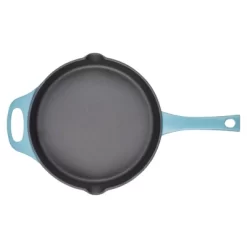 Rachael Ray Premium RUST-RESISTANT Cast Iron Skillet 10" Agave Blue -Quality Garden Outdoor Store GUEST b30af09e 719f 4975 ac8c a97b0cb465c9