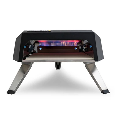 Permasteel 12" Countertop Outdoor Pizza Oven With Cover - Black 2 Permasteel 12" Countertop Outdoor Pizza Oven With Cover - Black - Image 2