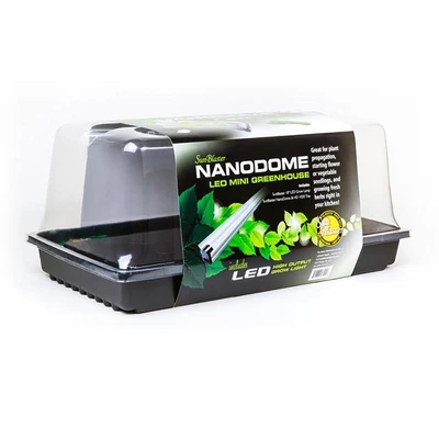 SunBlaster SL1600204 LED Mini Greenhouse Kit For Flower, Herbs, And Veggie Seed Starting Or Plant Propagation With 7-Inch NanoDome 1 SunBlaster SL1600204 LED Mini Greenhouse Kit For Flower, Herbs, And Veggie Seed Starting Or Plant Propagation With 7-Inch NanoDome