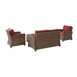 Bradenton 4pc Outdoor Wicker Conversation Set - Crosley -Quality Garden Outdoor Store GUEST b4e3721a e36e 4049 af0b 2dc73b8c5f74