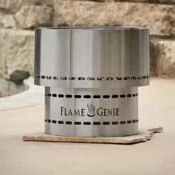 Flame Genie FG-19-SS Steel Wood Pellet 19 Inch Outdoor Fire Pit W/ Clean Burning Gravitational Afterburner System And Carry Bag, Stainless Steel -Quality Garden Outdoor Store GUEST b5e38684 a4f9 4543 ac99 683c95500232
