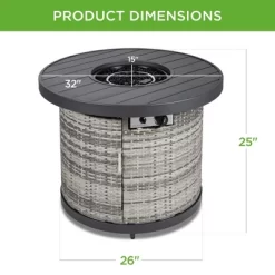 Best Choice Products 32in Round Fire Pit Table, 50,000 BTU Outdoor Wicker Patio Firepit W/ Cover, Tank Holder -Quality Garden Outdoor Store GUEST b5ed7b1f 19b1 47b8 aa4f 3e4ee6a8d23c