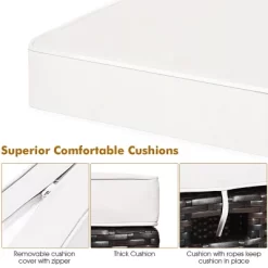 Costway 2PCS Patio Rattan Ottoman Cushioned Seat Beige 14 Costway 2PCS Patio Rattan Ottoman Cushioned Seat Beige -Quality Garden Outdoor Store GUEST b7f958b2 648c 4371 8ac6 a3eda38fe592