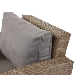 4pc Outdoor Wicker Conversation Set With Cushions - Gray - GODEER -Quality Garden Outdoor Store GUEST b7fc3780 6e0f 4b48 ba32 224e6a0e285f