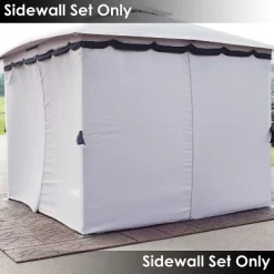 Sunnydaze Decor Sunnydaze Gazebo 4-Piece Polyester Sidewall Set For 10' X 13' Soft Top Rectangle Patio Gazebo - 125" W X 77" H -Quality Garden Outdoor Store GUEST b97c1f2d 1b4e 49b4 9407 451fca45980d