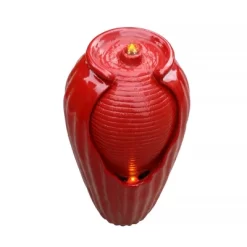 Teamson Home Indoor/Outdoor Contemporary Vase Water Fountain With LED Lights, Red 11 Teamson Home Indoor/Outdoor Contemporary Vase Water Fountain With LED Lights, Red -Quality Garden Outdoor Store GUEST b9c868f0 8004 432c 9256 e5d539587b23