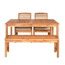 Ravenscroft 4pc Acacia Wood Patio Dining Set - Saracina Home -Quality Garden Outdoor Store GUEST b9ee2181 ca32 41f5 bdb7 5ca2d3689ec3