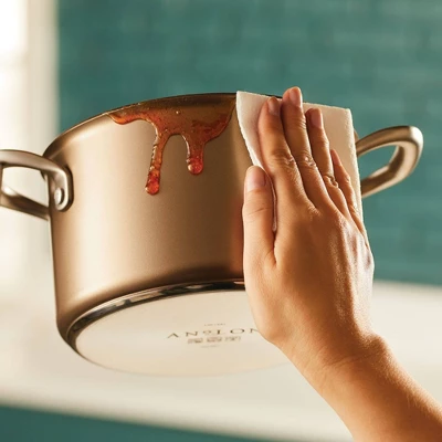 Anolon Ascend 4qt Hard Anodized Nonstick Saucepot With Lid Bronze 4 Anolon Ascend 4qt Hard Anodized Nonstick Saucepot With Lid Bronze - Image 4