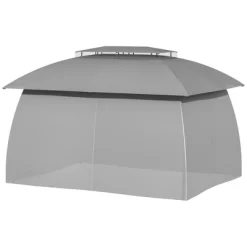 Outsunny 13' X 10' Patio Gazebo Outdoor Canopy Shelter With Sidewalls, Double Vented Roof, Steel Frame For Garden, Lawn, Backyard And Deck 9 Outsunny 13' X 10' Patio Gazebo Outdoor Canopy Shelter With Sidewalls, Double Vented Roof, Steel Frame For Garden, Lawn, Backyard And Deck -Quality Garden Outdoor Store GUEST baa155d6 6f86 4c3f 92f9 4f567ad6d0a2