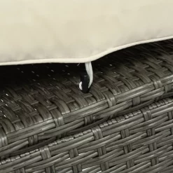 6pc Outdoor Wicker Set With Loveseats, Sofa, Chair, Coffee Table & Bench - Beige - GODEER -Quality Garden Outdoor Store GUEST baa347d4 a6ce 42a2 808c 51c3709fd3ea