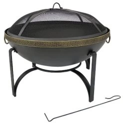 Sunnydaze Decor Sunnydaze Outdoor Camping Or Backyard Steel Contemporary Fire Pit Bowl With Handles And Spark Screen - 26" - Black 10 Sunnydaze Decor Sunnydaze Outdoor Camping Or Backyard Steel Contemporary Fire Pit Bowl With Handles And Spark Screen - 26" - Black -Quality Garden Outdoor Store GUEST baccf77d f594 4447 abd0 63b40da1c951