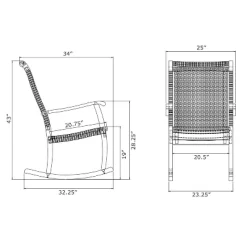 Clayton Solid Wood & Wicker Outdoor Rocking Chair - Cambridge Casual -Quality Garden Outdoor Store GUEST bb5bbb21 7038 4204 8617 04aa5657d3b4