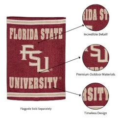 Evergreen Embossed Suede Flag, GDN Size, Florida State University -Quality Garden Outdoor Store GUEST bbb48962 052d 4ea2 a245 dd63b9b68eac