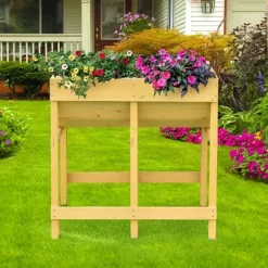 Costway Raised Wooden V Planter Elevated Vegetable Flower Bed Free Standing Planting With Liner 11 Costway Raised Wooden V Planter Elevated Vegetable Flower Bed Free Standing Planting With Liner -Quality Garden Outdoor Store GUEST bc678e5a 0309 470a 8dbe 697d9a4078b0