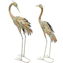 Sunnydaze Decor Sunnydaze Golden Crane Metal Outdoor Elegant Garden Statue - Gold/Blue – 2pc -Quality Garden Outdoor Store GUEST bcd6e735 b99a 48a9 8272 6ac519facd70