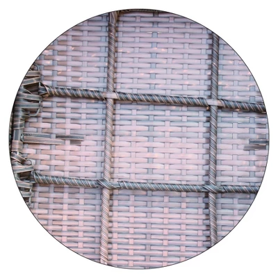 4pc Rattan Wicker Outdoor Lounge Chair With Cushions - Brown/Beige - GODEER 9 4pc Rattan Wicker Outdoor Lounge Chair With Cushions - Brown/Beige - GODEER - Image 9