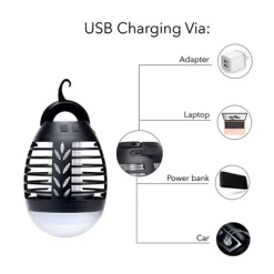 Dartwood Outdoor Bug Zapper - Waterproof, USB Rechargeable And Battery Powered Mosquito Killer, Insect Trap And Fly Swatter -Quality Garden Outdoor Store GUEST be4e6157 9c9c 4868 9d5d 2512a22133fc