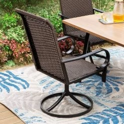 Rattan/Steel 360 Swivel Patio Dining Arm Chairs - Captiva Designs -Quality Garden Outdoor Store GUEST c014f6a3 74ab 4a47 956f bc48644d942f