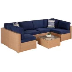 Best Choice Products 7-Piece Modular Outdoor Conversational Furniture Set, Wicker Sectional Sofas W/ Cover -Quality Garden Outdoor Store GUEST c08a105f 9577 46be 8c62 93263cc1918f