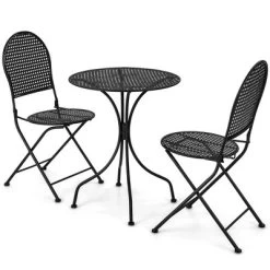 3pcs Patio Bistro Set Outdoor Conversation Furniture Table & Folding Chair -Quality Garden Outdoor Store GUEST c135326a 926a 4710 9382 2b748b089cb5