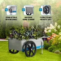 Tipke Manufacturing Company Foldit 2100 Do It All Portable Rust Corrosion Resisting Aluminum Folding Utility Cart, 330 Pound Capacity -Quality Garden Outdoor Store GUEST c1707891 7f3e 4096 96a3 e5ddabbeaaa7