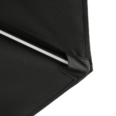 11' X 11' Calypso II Market Patio Umbrella With Solar LED Strip Lights Black - Island Umbrella 12 11' X 11' Calypso II Market Patio Umbrella With Solar LED Strip Lights Black - Island Umbrella - Image 12