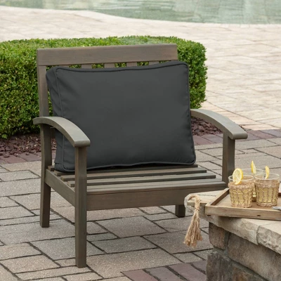 19" X 24" X 8" ProFoam Outdoor Plush Deep Seat Back Cushion Slate Gray - Arden Selections 1 19" X 24" X 8" ProFoam Outdoor Plush Deep Seat Back Cushion Slate Gray - Arden Selections