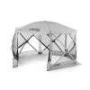 CLAM Quick-Set Escape 11.5' X 11.5' Portable Pop-Up Outdoor Camping Gazebo Screen Tent 6 Sided Canopy Shelter And Carry Bag With 6 Wind And Sun Panels