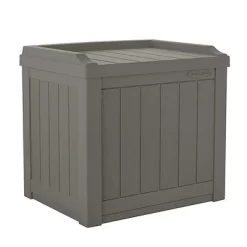 Suncast SS601 22 Gallon Outdoor Patio Small Deck Box W/ Storage Seat
