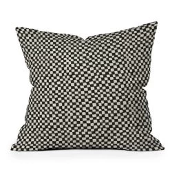 Iveta Abolina Lazy Checker Outdoor Throw Pillow Coal Black - Deny Designs -Quality Garden Outdoor Store GUEST c2ba6a0d 04ea 4700 839d 7f895e6fccd6