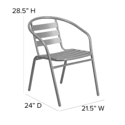 Flash Furniture Lila 23.5'' Square Glass Metal Table With 2 Metal Aluminum Slat Stack Chairs 20 Flash Furniture Lila 23.5'' Square Glass Metal Table With 2 Metal Aluminum Slat Stack Chairs -Quality Garden Outdoor Store GUEST c2e8dd80 52a4 4fa3 bdc7 9130d85b01c4