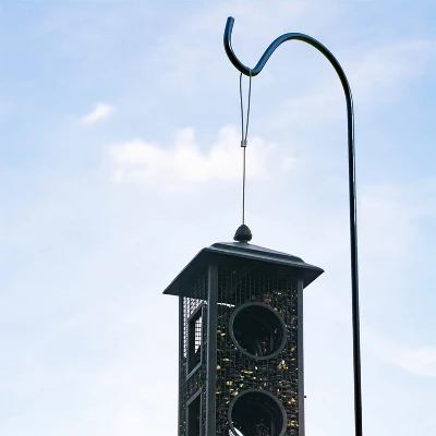Nature Spring Powder-Coated Metal Shepherd's Hook For Plants, Bird Feeders, And Lanterns - Black 2 Nature Spring Powder-Coated Metal Shepherd's Hook For Plants, Bird Feeders, And Lanterns - Black - Image 2