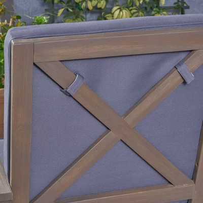 Champlain 2pk Acacia Wood Rocking Chair - Christopher Knight Home 4 Champlain 2pk Acacia Wood Rocking Chair - Christopher Knight Home - Image 4