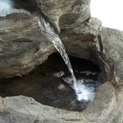 John Timberland Zen Outdoor Floor Water Fountain With Light LED 22" High 4 Tiered Cascading Rock For Yard Garden Patio Deck Home -Quality Garden Outdoor Store GUEST c3c64495 4cd9 48ff 8471 e995ecd889e1