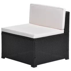 10pc Wicker Patio Sectional Seating Set With Cushion - Black/Beige - GODEER -Quality Garden Outdoor Store GUEST c3e52b0d d620 4153 be83 78bf0b021c20