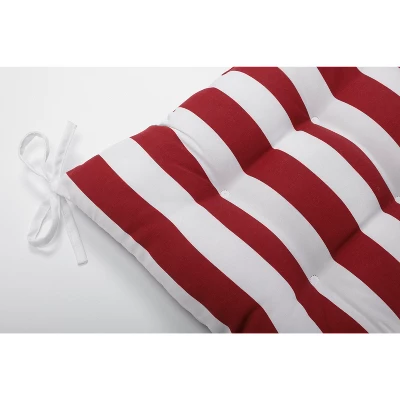 2pk Outdoor/Indoor Wrought Iron Seat Cushion Set Midland Red - Pillow Perfect 2 2pk Outdoor/Indoor Wrought Iron Seat Cushion Set Midland Red - Pillow Perfect - Image 2