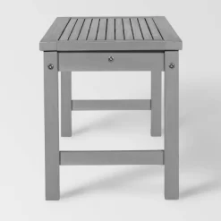 Ravenscroft Modern Boho Acacia Wood Slat Top Outdoor Dining Bench - Gray Wash - Saracina Home -Quality Garden Outdoor Store GUEST c4b70868 1e98 4315 bb2c ee5108b830db