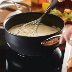 Anolon X Hybrid 2.5qt Nonstick Induction Saucier Pan With Lid Super Dark Gray -Quality Garden Outdoor Store GUEST c6fb1a57 6ae0 458a a564 5d27dbb54434