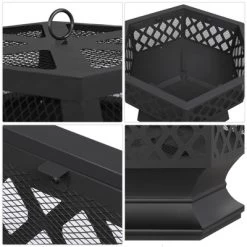 Yaheetech 24in Outdoor Hex Fire Pits Firepit Bowl With Spark Screen & Poker For Patio Backyard 12 Yaheetech 24in Outdoor Hex Fire Pits Firepit Bowl With Spark Screen & Poker For Patio Backyard -Quality Garden Outdoor Store GUEST c768ffb8 1f12 435c a206 57cce0a70d11