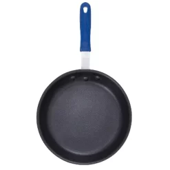 Winco AFPI-8NH, 8-Inch Induction Ready Aluminum Fry Pan With Non-Stick Coating, Frying Pan With Silicone Sleeve