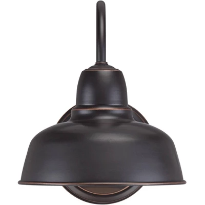 John Timberland Urban Barn Rustic Industrial Farmhouse Outdoor Wall Light Fixtures Set Of 2 Oil Rubbed Bronze Gooseneck Arm 11 1/4" For Post Exterior 5 John Timberland Urban Barn Rustic Industrial Farmhouse Outdoor Wall Light Fixtures Set Of 2 Oil Rubbed Bronze Gooseneck Arm 11 1/4" For Post Exterior - Image 5